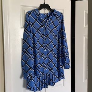 Kaari Blue pleated blouse